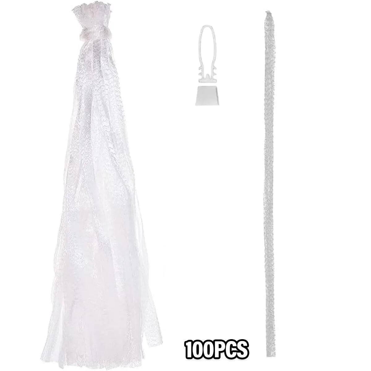 100pcs Nylon Mesh Bag Egg Storage Close Eye Plastic Mesh for Fruits Vegetables