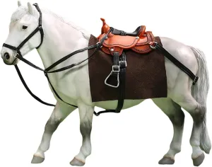 1/12 Scale Realistic Horse Figurines for Action Figures, Ideal Diorama Addition, White