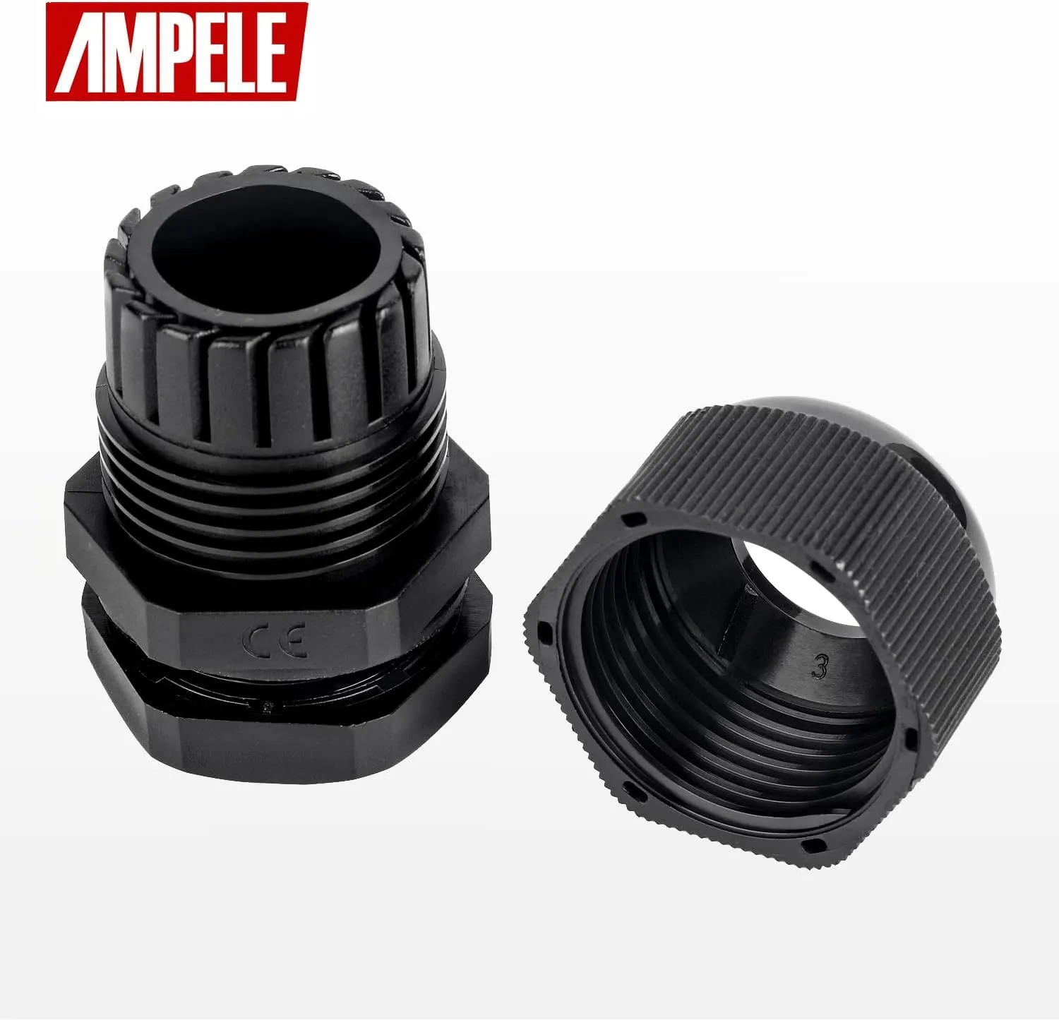 12 Pack 1'' NPT Cable Gland Waterproof Adjustable 18.5-25mm/0.73-0.98inch Nylon Cable Glands Joints with Gaskets (1", 12 Pack)