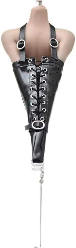 1/6 Scale Female Soldier Model Figure Doll Waist Belts Leather Body Chain Adjustable for 12 inch Action Figure Doll Body Accessories Doll(Black)