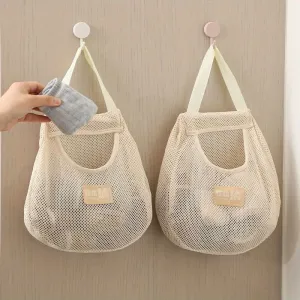 2-Pack Hanging Mesh Storage Bags – Wall-Mounted Fabric Organizer