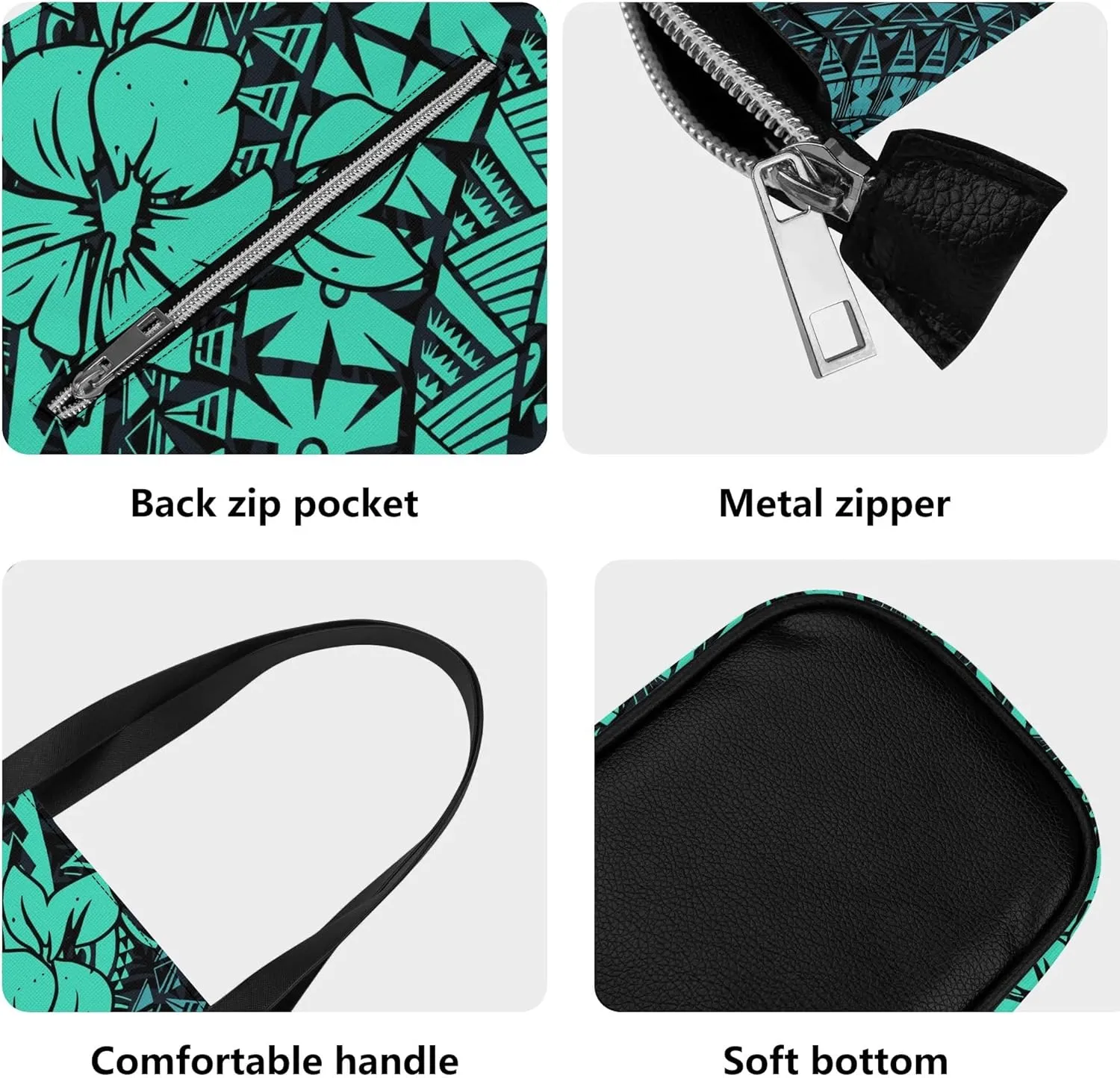 2025 Polynesian Women'S Bag 2-Piece Women'S Pu Handbag Large Capacity Shoulder Bag And The Same Purse