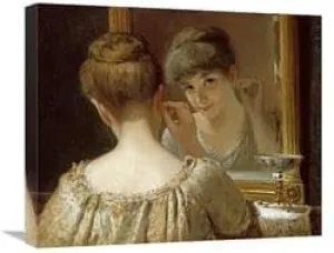 22 in. The Coquette Art Print - James Wells Champney