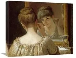 22 in. The Coquette Art Print - James Wells Champney