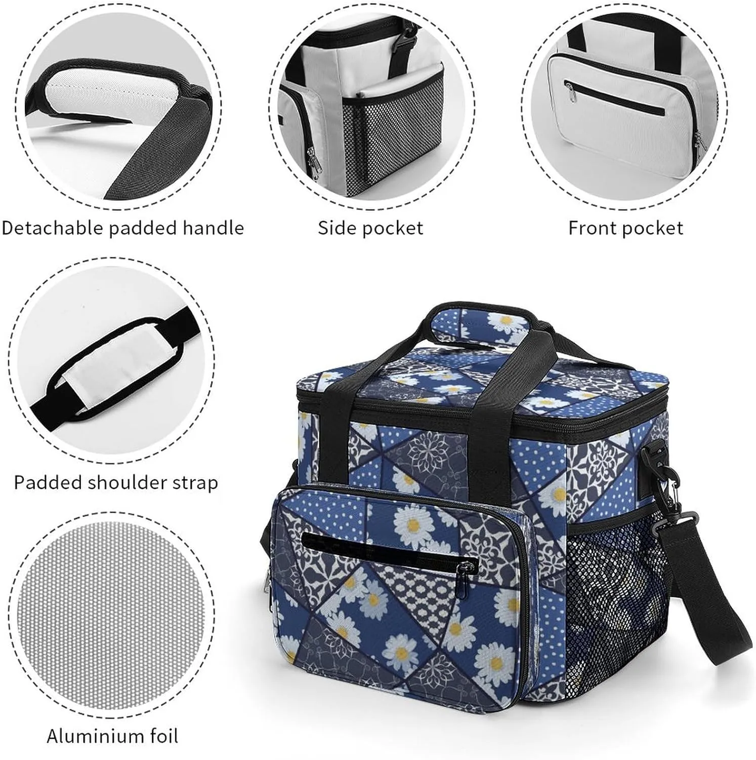 22.5L Waterproof Soft Cooler BagInsulated Lunch Box for Camping Fishing Beach Road Trips