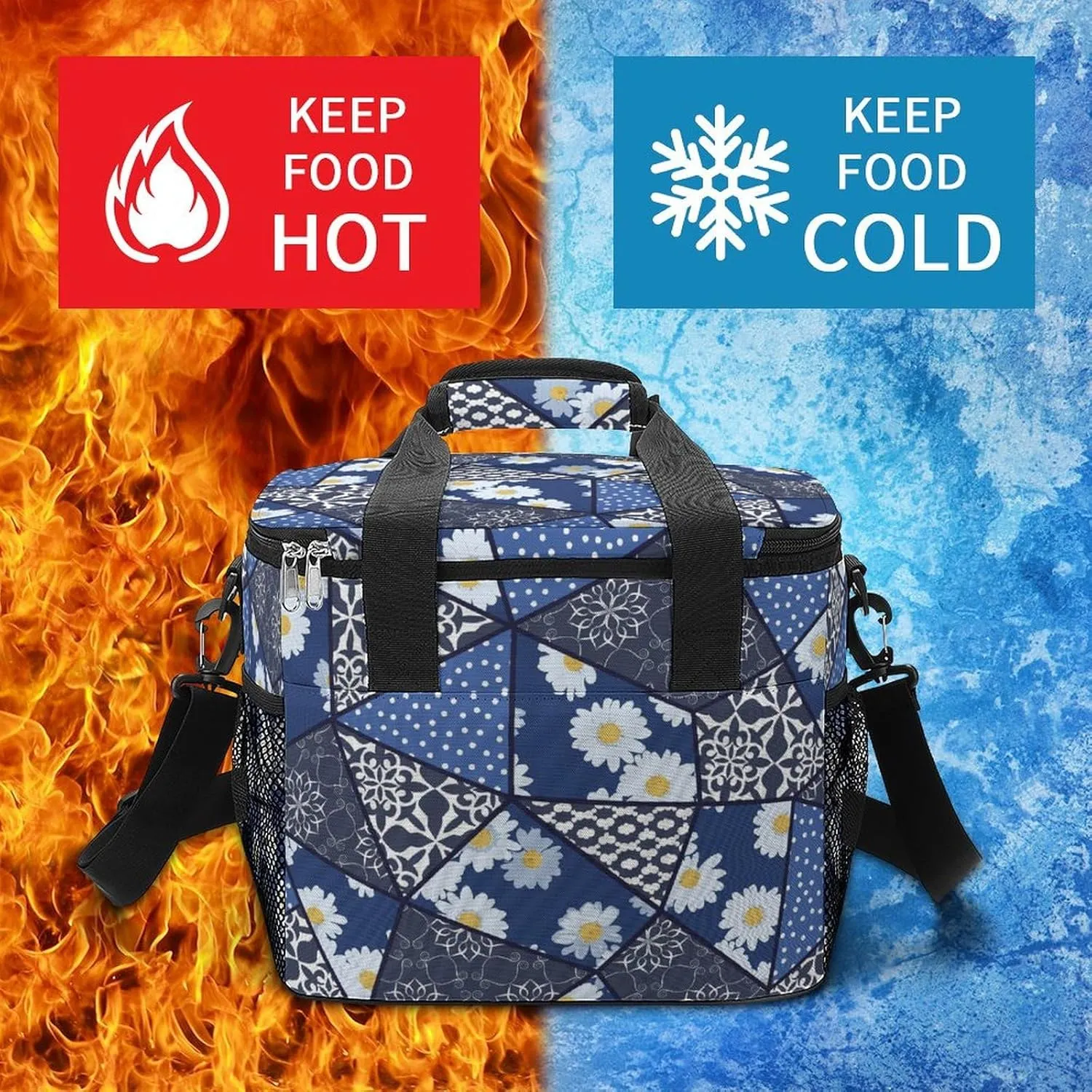 22.5L Waterproof Soft Cooler BagInsulated Lunch Box for Camping Fishing Beach Road Trips