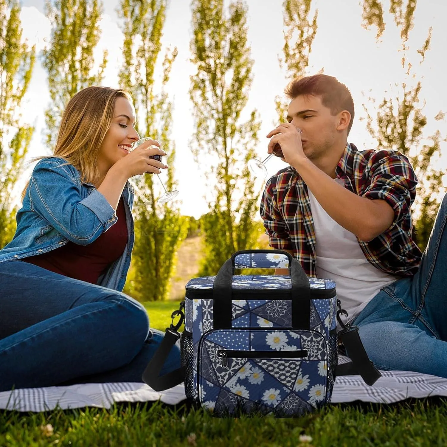 22.5L Waterproof Soft Cooler BagInsulated Lunch Box for Camping Fishing Beach Road Trips