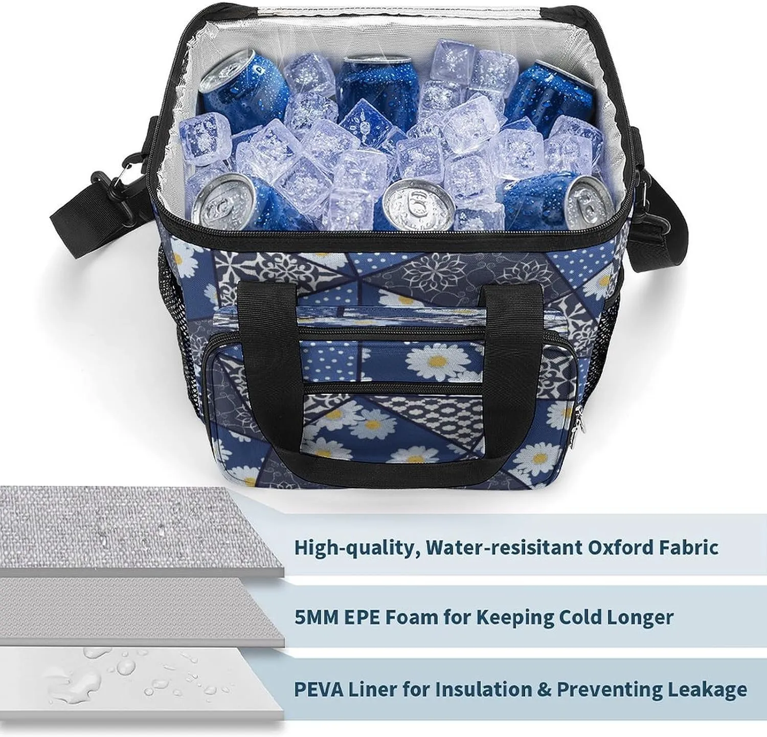 22.5L Waterproof Soft Cooler BagInsulated Lunch Box for Camping Fishing Beach Road Trips