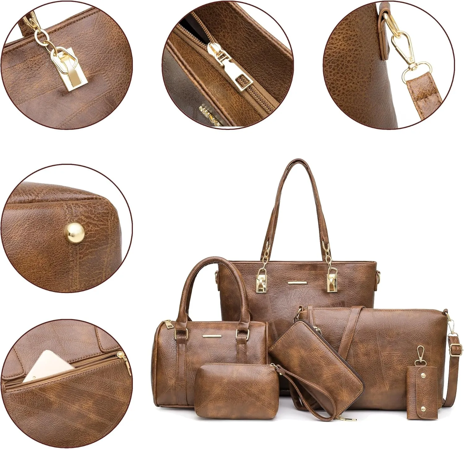 2E-youth Designer Purses and Handbags for Women Satchel Shoulder Bag Tote Top Handle Bag