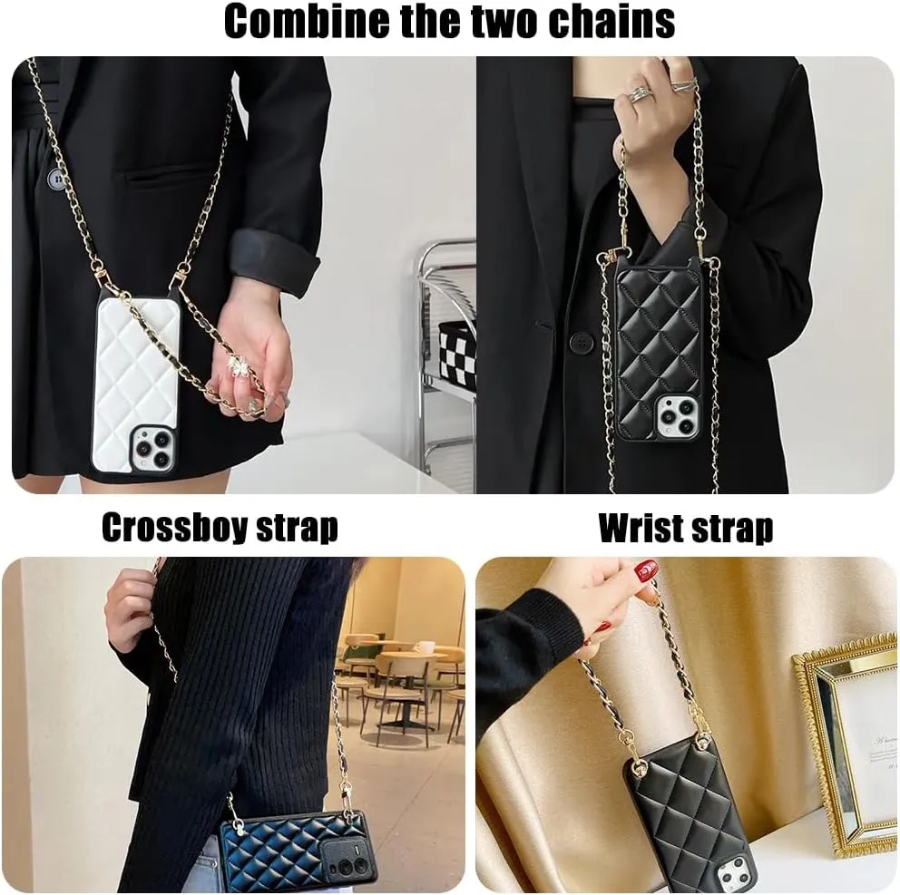 2Pcs Phone Crossbody Lanyard and Wrist Phone Strap,Adjustable Universal Phone Strap Cell Phone Lanyard Crossbody Strap Phone Chain with 2× Tether Tab for Most Phones Bag Purse