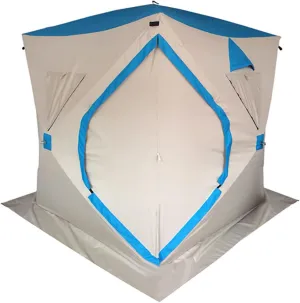 3-4 Person Winter Fishing Tents, Ice Fishing Shelter Thicken Cotton Fishing Tent, Wind-Resistant Quick Fishing Tent, Portable Ice Tent Zippered Door & Carry Bag for Outdoor Camping