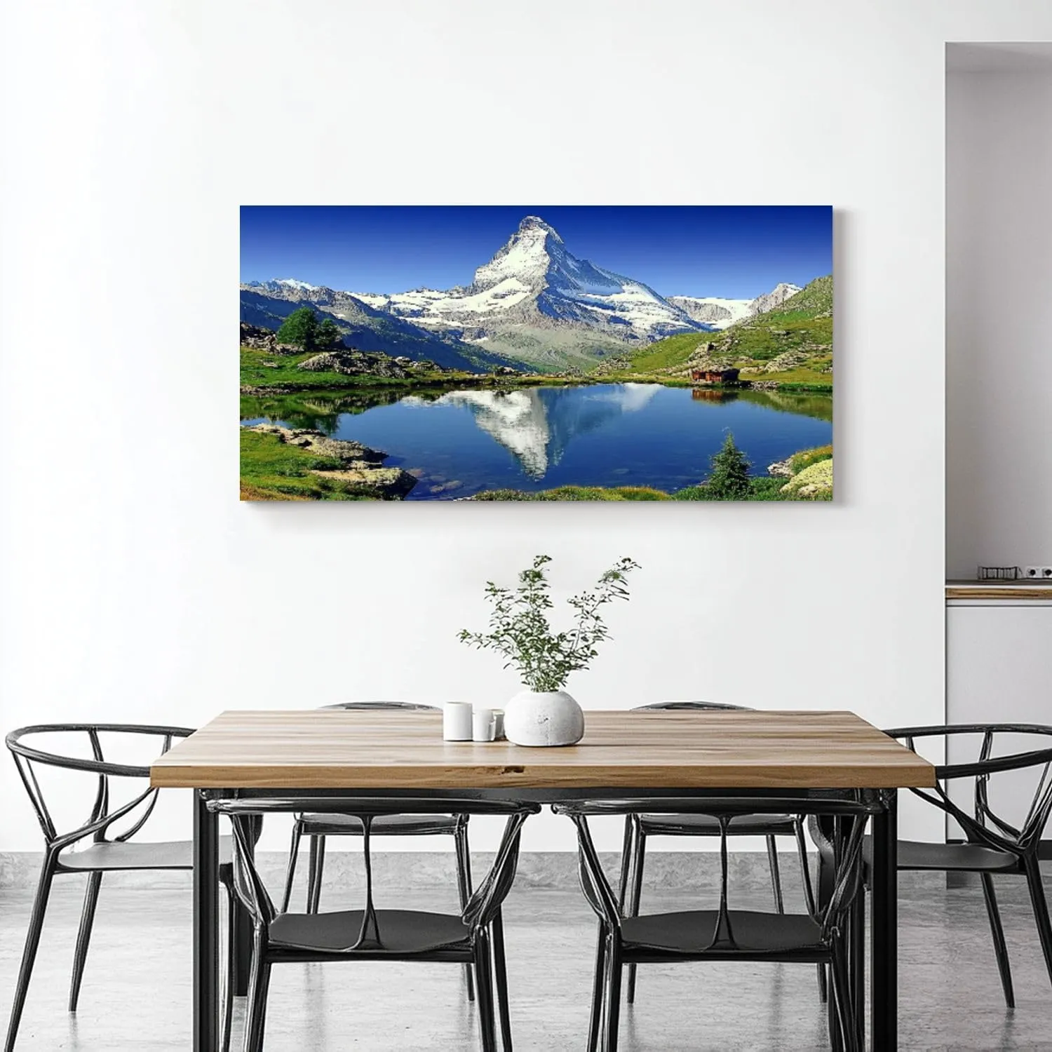 30"x 60" Large Wall Art Matterhorn Painting Picture Print on Canvas Wall Art for Living Room Bedroom Modern Home Wall Decor Framed Artwork