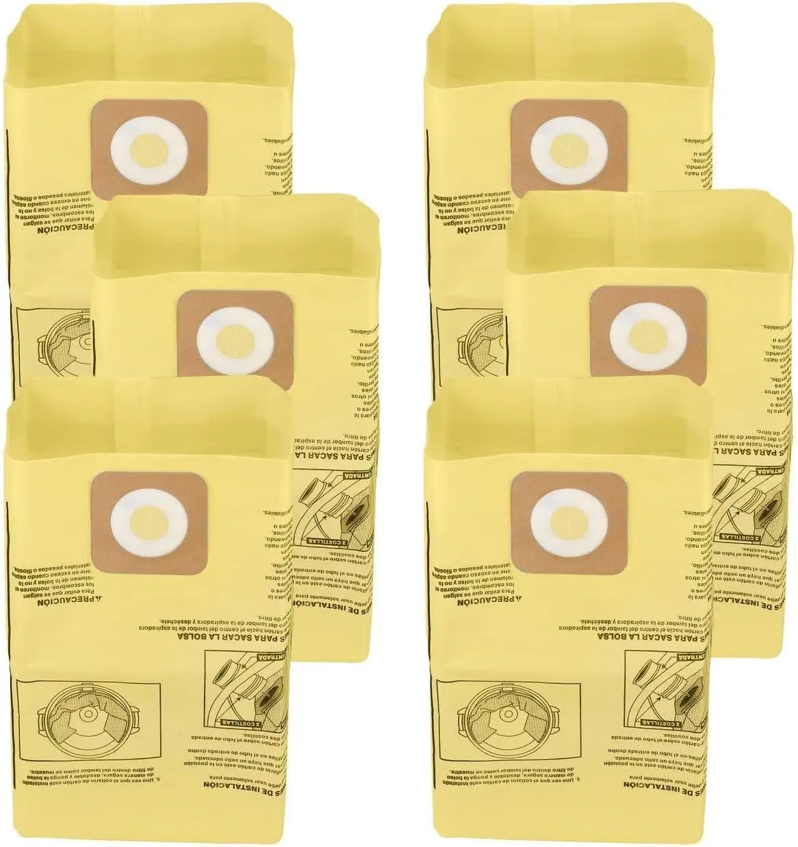 39970 Vac Bags Replacement for CRAFTSMAN 6 and 10 Gallon Shop Vacuums 17584/17590, CMXZVBE39970 Fine Dust Collector Bags - 6 Pack