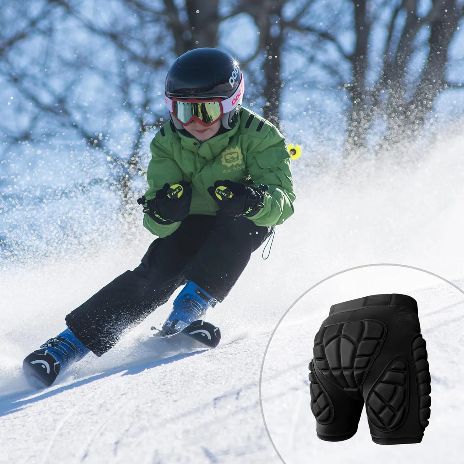 3D Hip Protection Eva Butt Pads Protective Padded Shorts Crash Pad Impact Gear for Skiing Skating Snowboarding Skateboarding