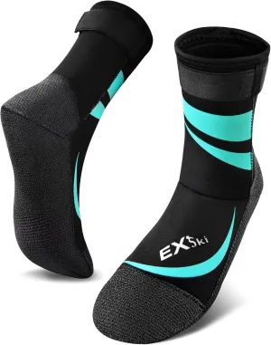 3mm Neoprene Water Socks, Sandproof Durable Beach Volleyball Socks for Men Women