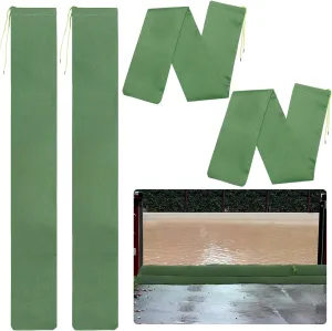 4 Pcs 5'× 6'' Long Sand Bags for Flooding - Thickened Canvas Flood Protection Sandbag Tube with Elastic Band, Reusable Flood Rain Wind Barrier Sand Bag Tube for Door Window Flood Control
