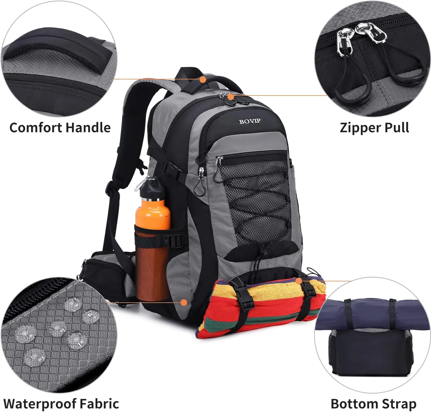 40L Hiking Backpack Waterproof Lightweight Daypack Travel Sports Camping Backpack for Men Women