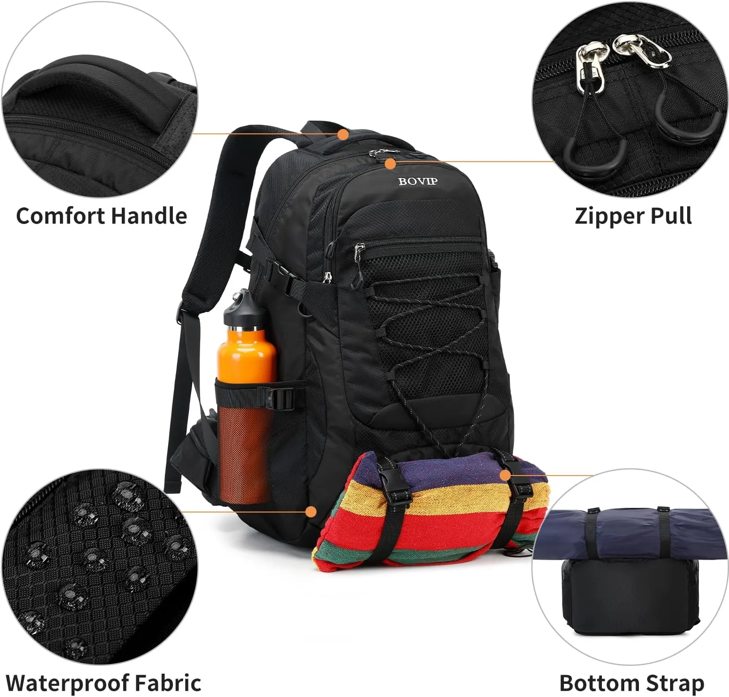 40L Hiking Backpack Waterproof Lightweight Daypack Travel Sports Camping Backpack for Men Women