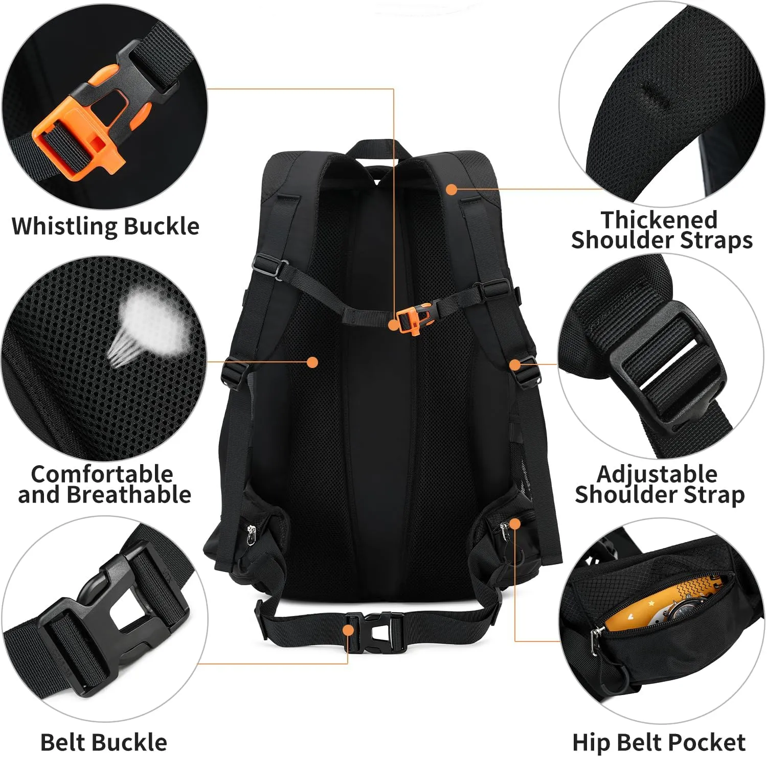 40L Hiking Backpack Waterproof Lightweight Daypack Travel Sports Camping Backpack for Men Women