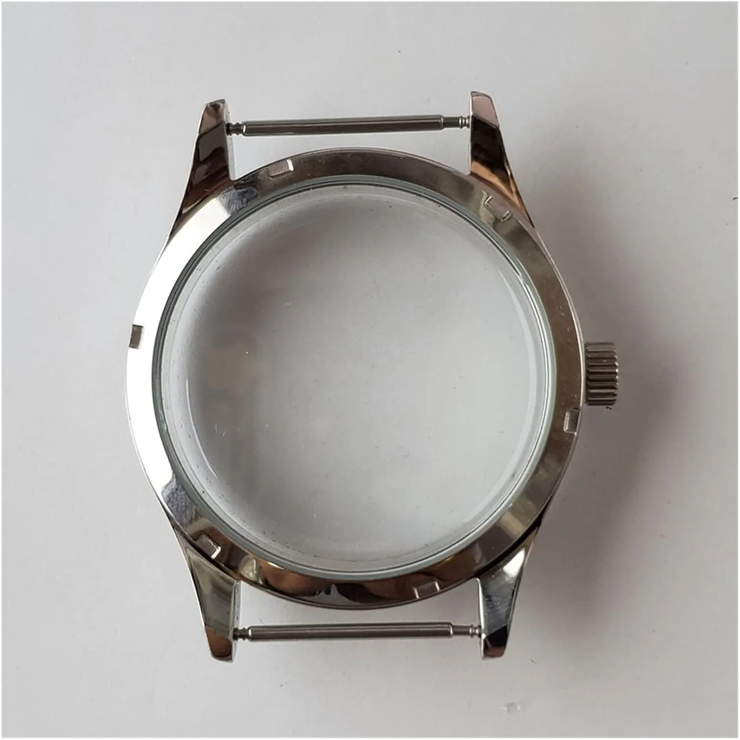 42MM Stainless Steel Watch Case Compatible with ETA6497/ 6498 Anti-Scratch Protective Cover for ST3600 Series Movement Accessories Watch case(Rose Gold)