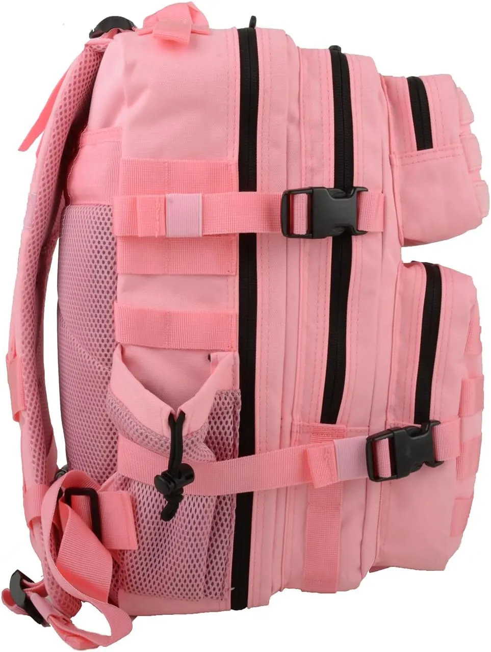 45L Military Tactical Backpack Water-Resistant Army Bag Rucksack MOLLE System - Hydration Compatible Bug Out Bag for Hiking,Gym,Assault Pack,Survival Gear (19.7x11.8)(Lake blue)(Pink)