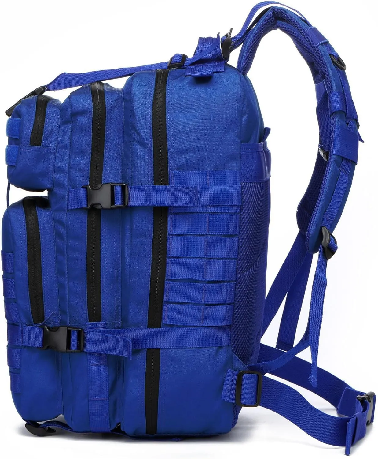 50L Sturdy Nylon Waterproof Fishing Hunting Backpack Outdoor Military Rucksacks Tactical Sports Camping Hiking (Blue)