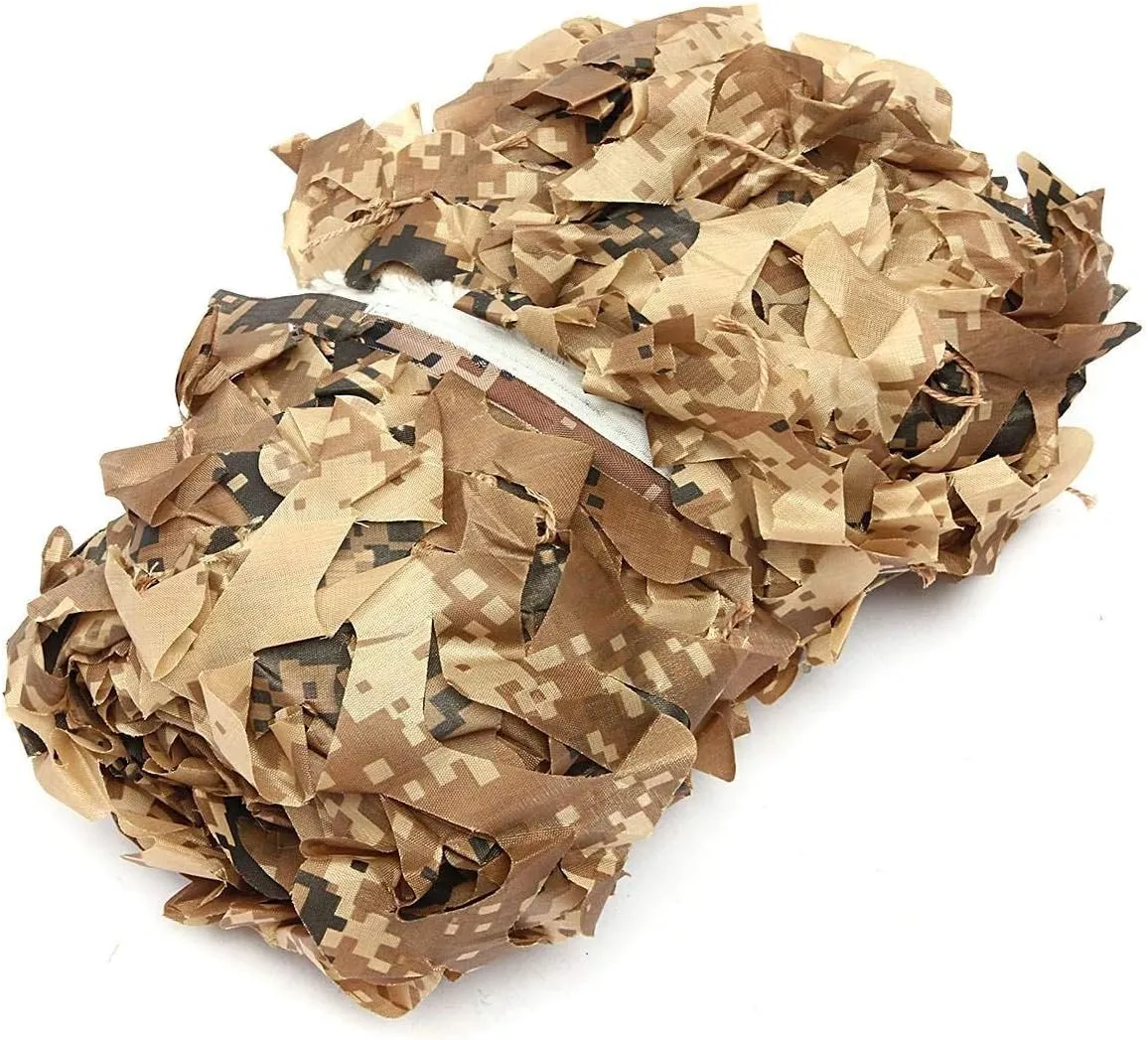 6.5ft x 10ft Camo Netting 2Mx3M Camouflage Net Camping Military Camp Waterproof Shooting Sunscreen Nets Hide Party Decoration Blinds Sun Shelter Tent Shade (Customize)