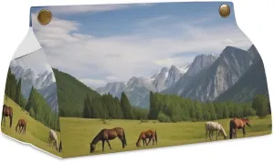 A Gym Artifact, The Canvas Mountain Pasture Grazing Horses Printed Yoga Storage Bag Is Durable, Wear-resistant And Does Not Strangle Shoulders. It Is Suitable for Both Men And Women