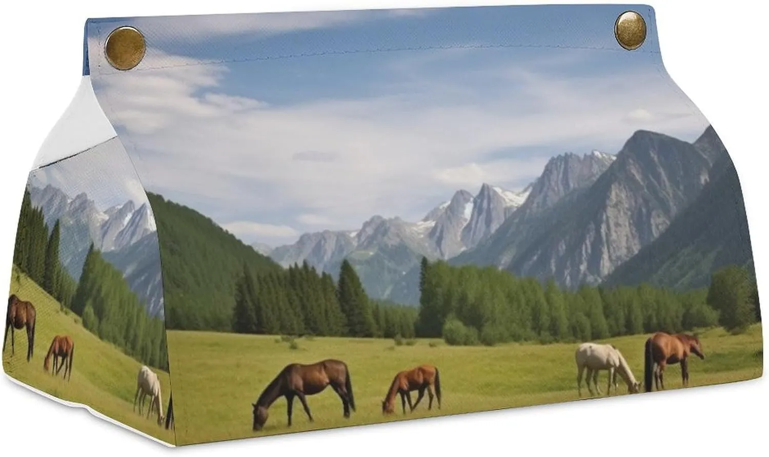 A Gym Artifact, The Canvas Mountain Pasture Grazing Horses Printed Yoga Storage Bag Is Durable, Wear-resistant And Does Not Strangle Shoulders. It Is Suitable for Both Men And Women