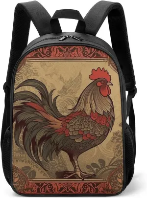 A Gym Artifact, The Canvas Old Rooster Illustration Printed Yoga Storage Bag Is Durable, Wear-resistant And Does Not Strangle Shoulders. It Is Suitable for Both Men And Women