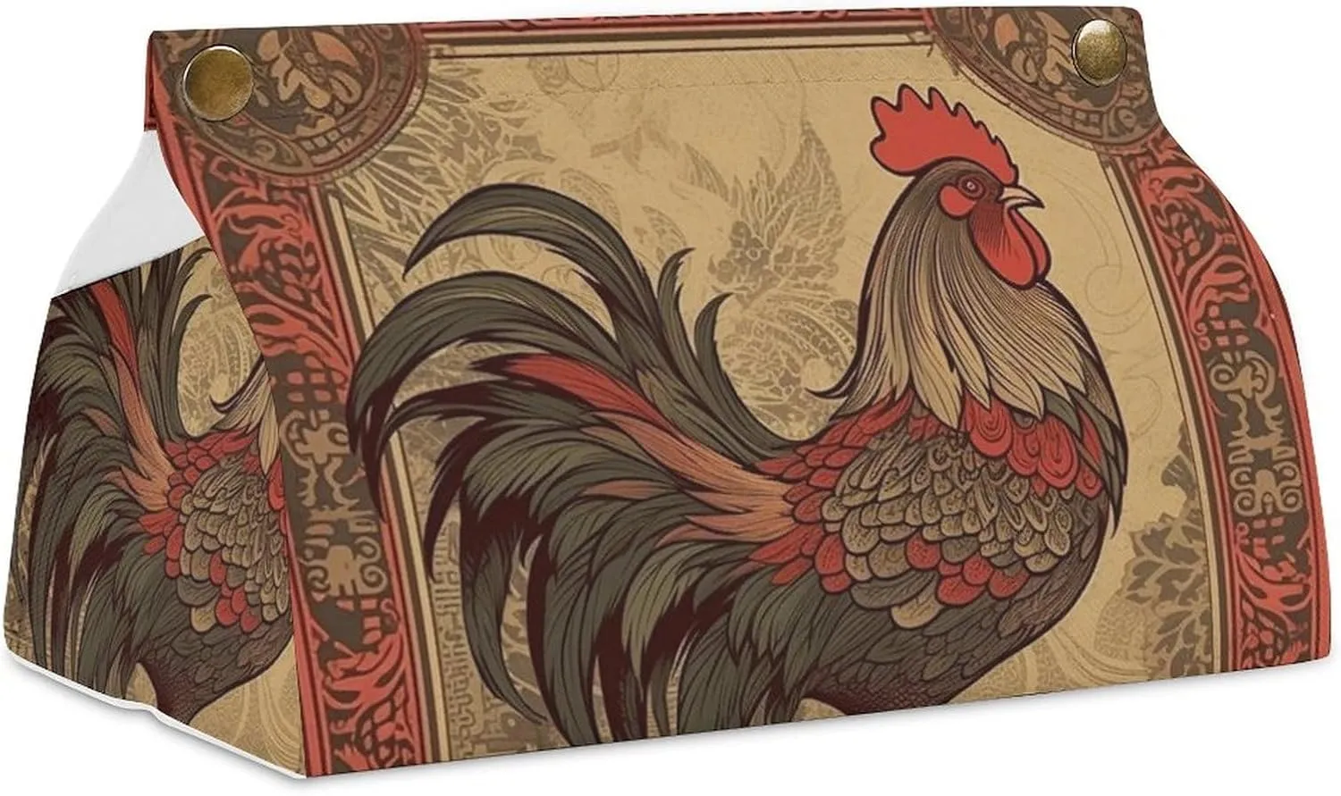 A Gym Artifact, The Canvas Old Rooster Illustration Printed Yoga Storage Bag Is Durable, Wear-resistant And Does Not Strangle Shoulders. It Is Suitable for Both Men And Women