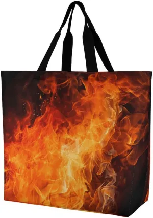 A Gym Artifact, The Canvas Roaring Flame Printed Yoga Storage Bag Is Durable, Wear-resistant And Does Not Strangle Shoulders. It Is Suitable for Both Men And Women