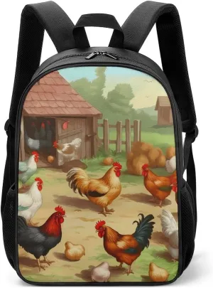 A Gym Artifact, The Canvas Roast Chicken Hen Farm Printed Yoga Storage Bag Is Durable, Wear-resistant And Does Not Strangle Shoulders. It Is Suitable for Both Men And Women