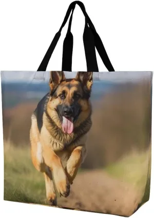 A Gym Artifact, The Canvas Running German Shepherd Dog Printed Yoga Storage Bag Is Durable, Wear-resistant And Does Not Strangle Shoulders. It Is Suitable for Both Men And Women