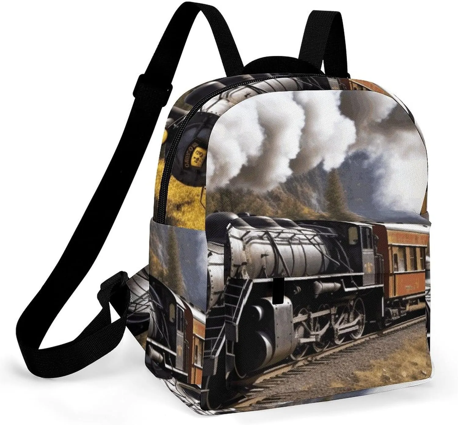 A Gym Artifact, The Canvas Steam Locomotive Train Printed Yoga Storage Bag Is Durable, Wear-resistant And Does Not Strangle Shoulders. It Is Suitable for Both Men And Women