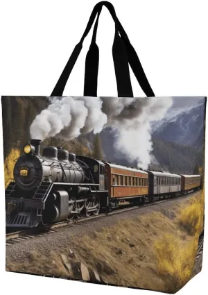 A Gym Artifact, The Canvas Steam Locomotive Train Printed Yoga Storage Bag Is Durable, Wear-resistant And Does Not Strangle Shoulders. It Is Suitable for Both Men And Women