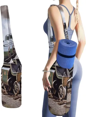 A Gym Artifact, The Canvas Steam Locomotive Train2 Printed Yoga Storage Bag Is Durable, Wear-resistant And Does Not Strangle Shoulders. It Is Suitable for Both Men And Women