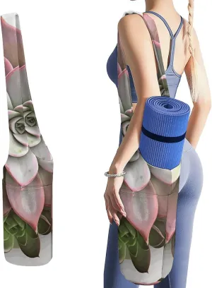 A Gym Artifact, The Canvas Succulent Botanical Printed Yoga Storage Bag Is Durable, Wear-resistant And Does Not Strangle Shoulders. It Is Suitable for Both Men And Women