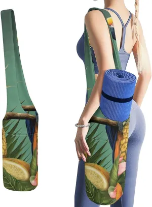 A Gym Artifact, The Canvas Summer Parrot Pineapple Bird Printed Yoga Storage Bag Is Durable, Wear-resistant And Does Not Strangle Shoulders. It Is Suitable for Both Men And Women