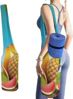 A Gym Artifact, The Canvas Summer Parrot Pineapple Birds Printed Yoga Storage Bag Is Durable, Wear-resistant And Does Not Strangle Shoulders. It Is Suitable for Both Men And Women