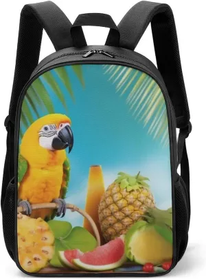 A Gym Artifact, The Canvas Summer Parrot Pineapple Birds Printed Yoga Storage Bag Is Durable, Wear-resistant And Does Not Strangle Shoulders. It Is Suitable for Both Men And Women