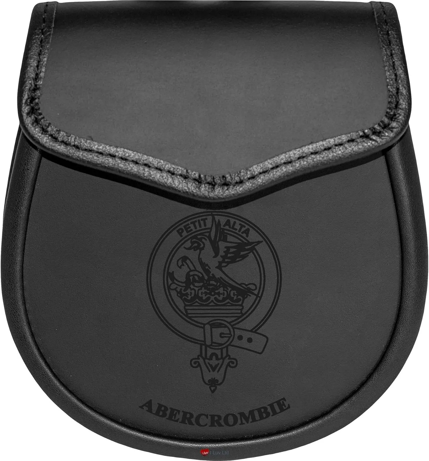 Abercrombie Leather Day Sporran Scottish Clan Crest