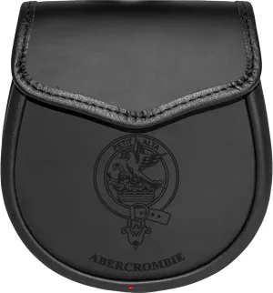 Abercrombie Leather Day Sporran Scottish Clan Crest