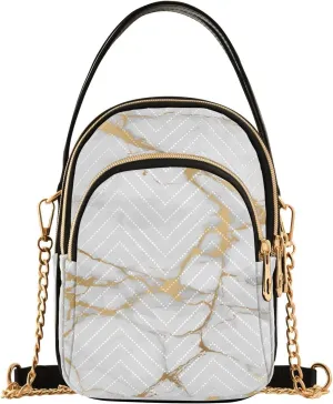 Abstract Painting Gold Waves Womans Purse, Cross over Bag for Woman Womens Small Purse