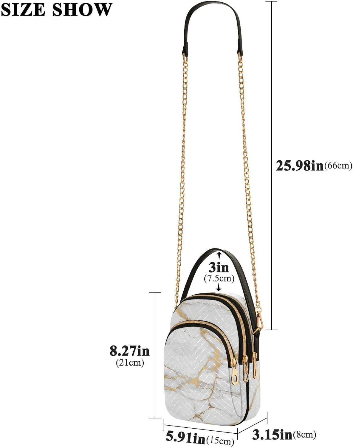 Abstract Painting Gold Waves Womans Purse, Cross over Bag for Woman Womens Small Purse