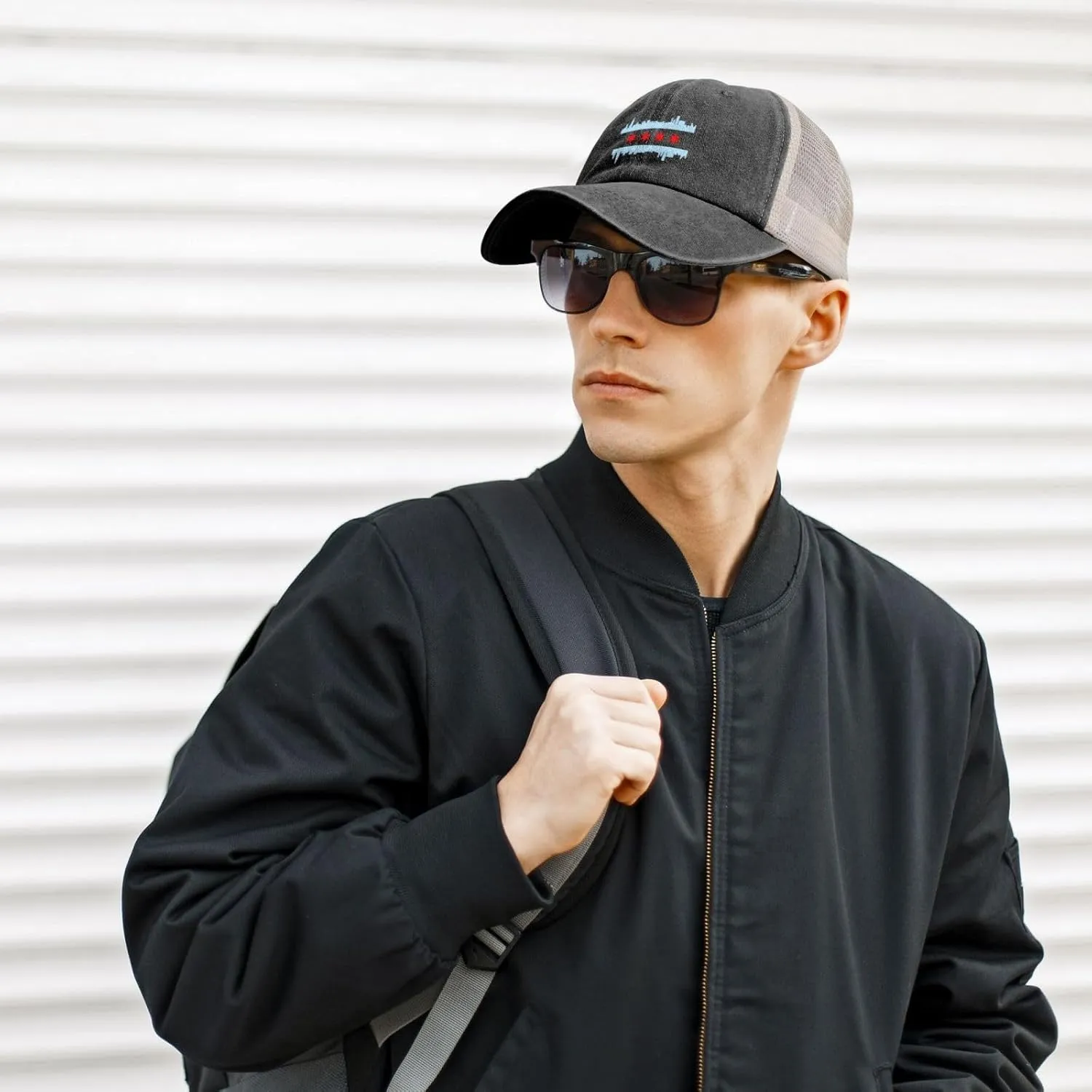 Adjustable Mesh Baseball Caps Snapback Mesh Back Hat Dad Cap Hat Vintage Washed Hat Breathable Sun Hats for Men Women