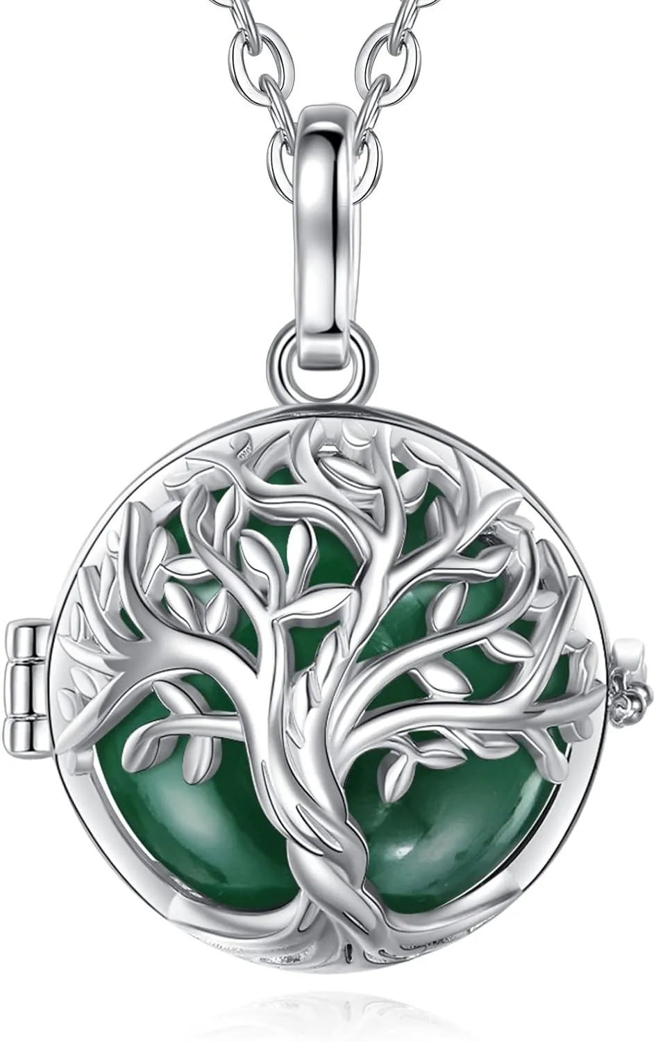 AEONSLOVE Harmony Ball Necklace Tree of Life Angel Chime Caller Necklace, Balls 20MM Llamador De Angeles Bola Necklace Pregnancy Gifts - 30 & 45 Chains