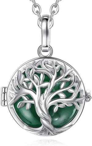 AEONSLOVE Harmony Ball Necklace Tree of Life Angel Chime Caller Necklace, Balls 20MM Llamador De Angeles Bola Necklace Pregnancy Gifts - 30 & 45 Chains