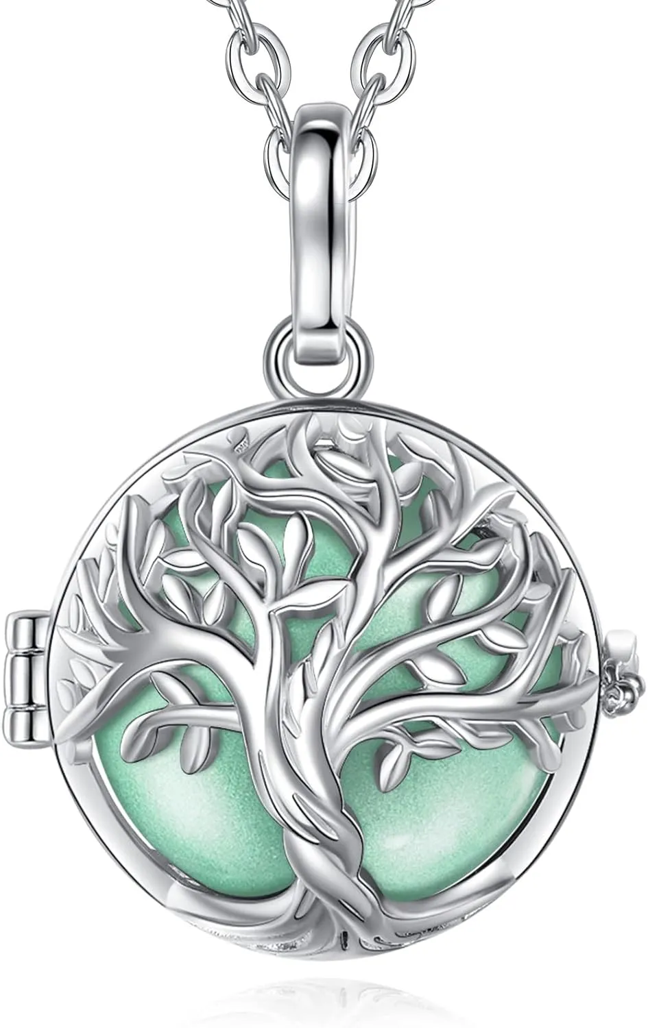AEONSLOVE Harmony Ball Necklace Tree of Life Angel Chime Caller Necklace, Balls 20MM Llamador De Angeles Bola Necklace Pregnancy Gifts - 30 & 45 Chains