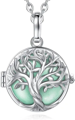 AEONSLOVE Harmony Ball Necklace Tree of Life Angel Chime Caller Necklace, Balls 20MM Llamador De Angeles Bola Necklace Pregnancy Gifts - 30 & 45 Chains